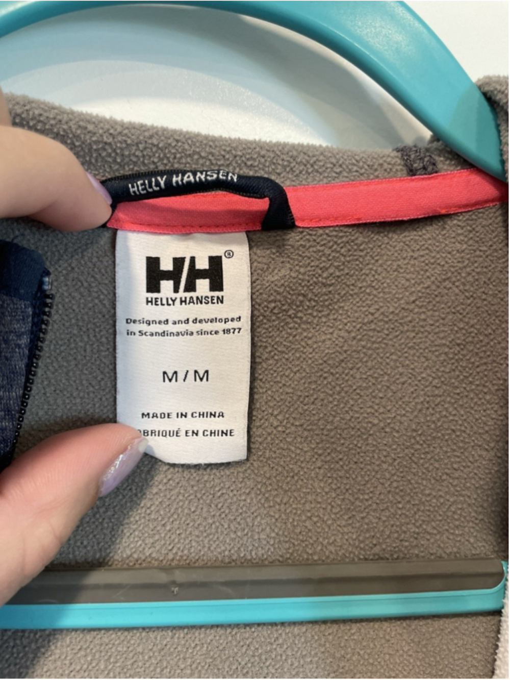 Helly Hansen Jacket Womens Medium Blue Fleece Full Zip Pockets Outdoor Hiking - Picture 4 of 6
